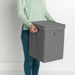 Laundry Baskets^Brabantia stackable laundry basket 35 l., dark Grey