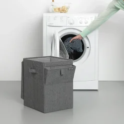 Laundry Baskets^Brabantia stackable laundry basket 35 l., dark Grey