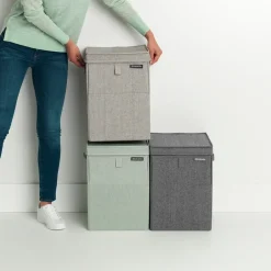 Laundry Baskets^Brabantia stackable laundry basket 35 l., dark Grey
