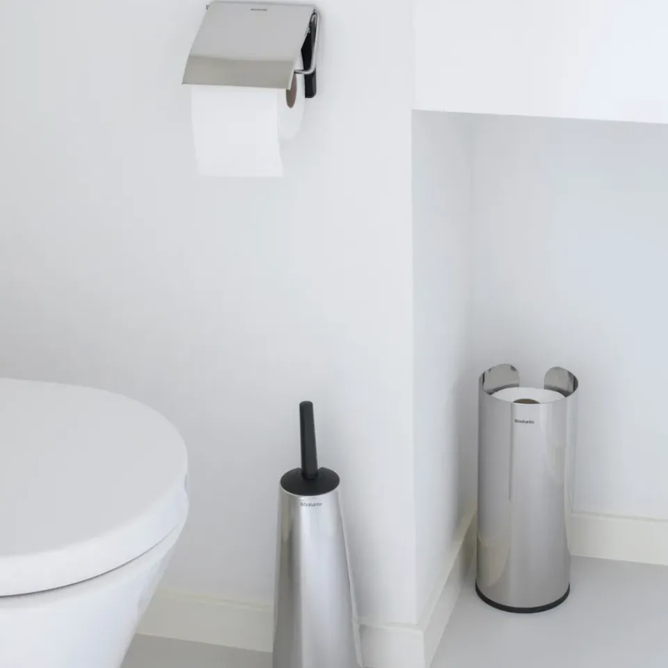 Toilet Roll Holders^Brabantia toilet paper holder 3 rolls, brilliant steel Silver-coloured