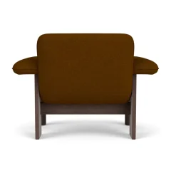 Armchairs & Footstools^Audo Copenhagen Brasilia armchair low back, Dark oak-Baru 0450 Gold-coloured