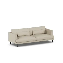 Sofas^1898 Bredhult sofa, Bern 0341-black steel, 3-seater Beige