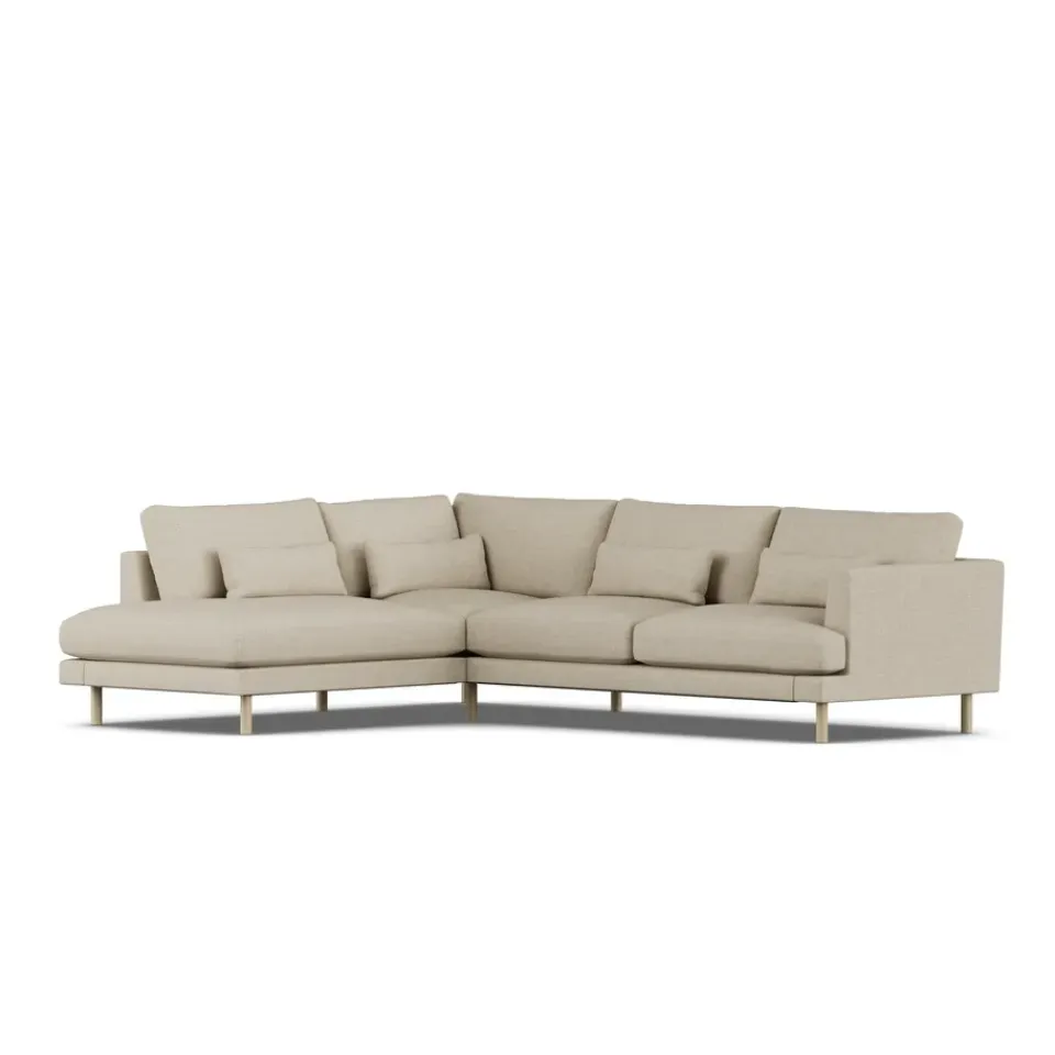 Online 1898 Bredhult sofa, Bern 0341-white-oiled oak, 3-seater A2 Beige