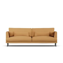 Sofas^1898 Bredhult sofa, Jump Honey 1959-black steel, 3-seater Yellow