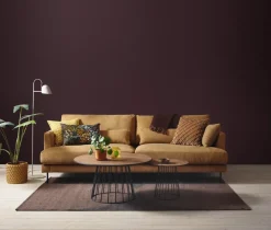 Sofas^1898 Bredhult sofa, Jump Honey 1959-black steel, 3-seater Yellow