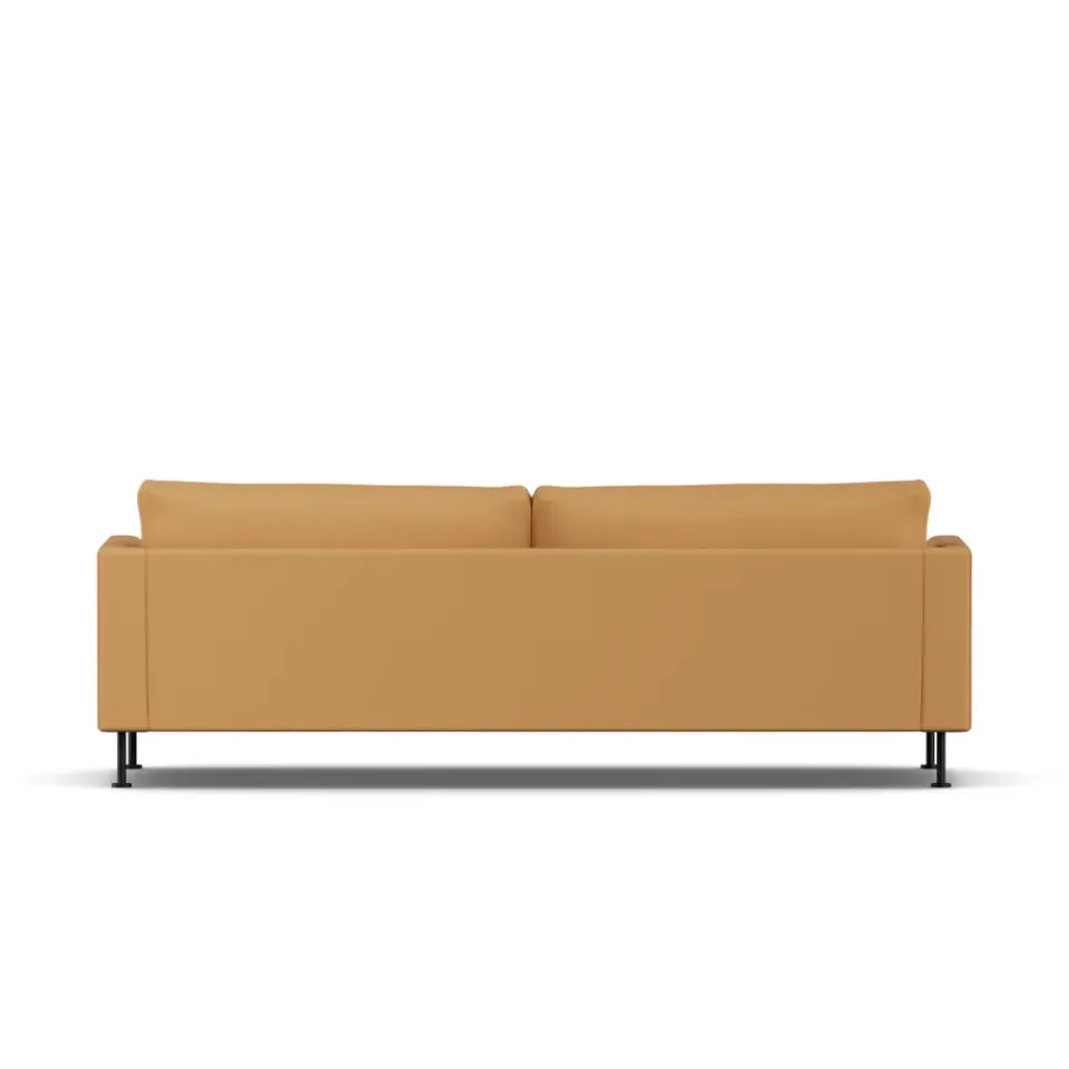 Sofas^1898 Bredhult sofa, Jump Honey 1959-black steel, 3-seater Yellow