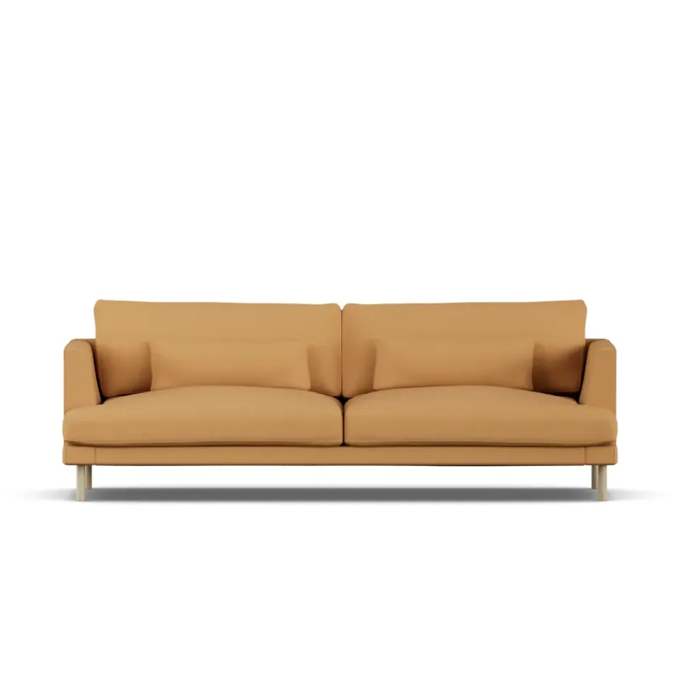 Online 1898 Bredhult sofa, Jump Honey 1959-white-oiled oak, 3-seater Yellow