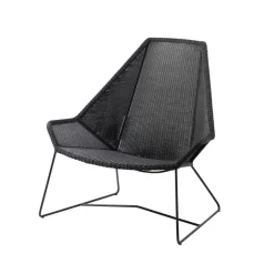 Outdoor Lounge Furniture^Cane-line Breeze lounge armchair high back weave, Black