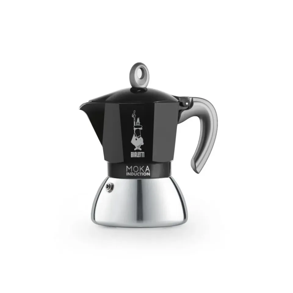 Coffee Machines^Bialetti Brewer MokaInduction 4 cups, 15 cl BlackSilver-coloured