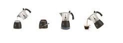 Coffee Machines^Bialetti Brewer MokaInduction 4 cups, 15 cl BlackSilver-coloured