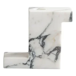 Candle Holders^101 Copenhagen Brick high candle holder 10.5x12.5 cm, Calacatta White