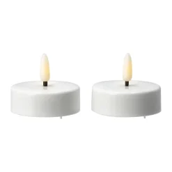 New Scandi Essentials Bright LED tealight Ø5.8 cm 2-pack, White