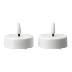 New Scandi Essentials Bright LED tealight Ø5.8 cm 2-pack, White