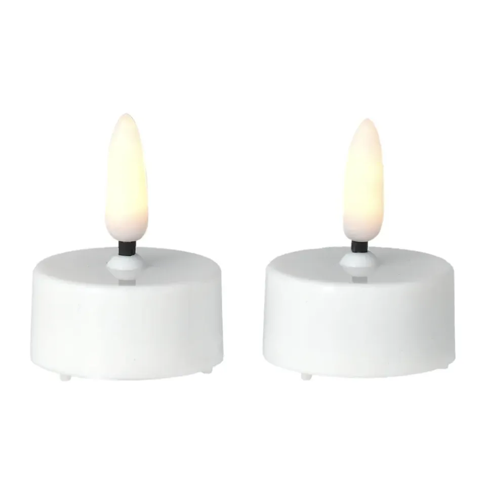 Outlet Scandi Essentials Bright LED tealight Ø3.8 cm 2-pack, White
