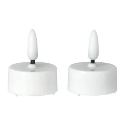 Outlet Scandi Essentials Bright LED tealight Ø3.8 cm 2-pack, White
