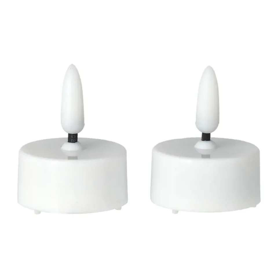 Outlet Scandi Essentials Bright LED tealight Ø3.8 cm 2-pack, White