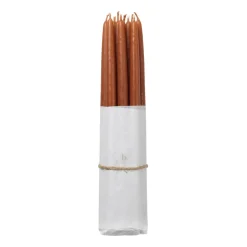 Hot Broste Copenhagen dipped antique candles 10-pack, Terracotta Orange