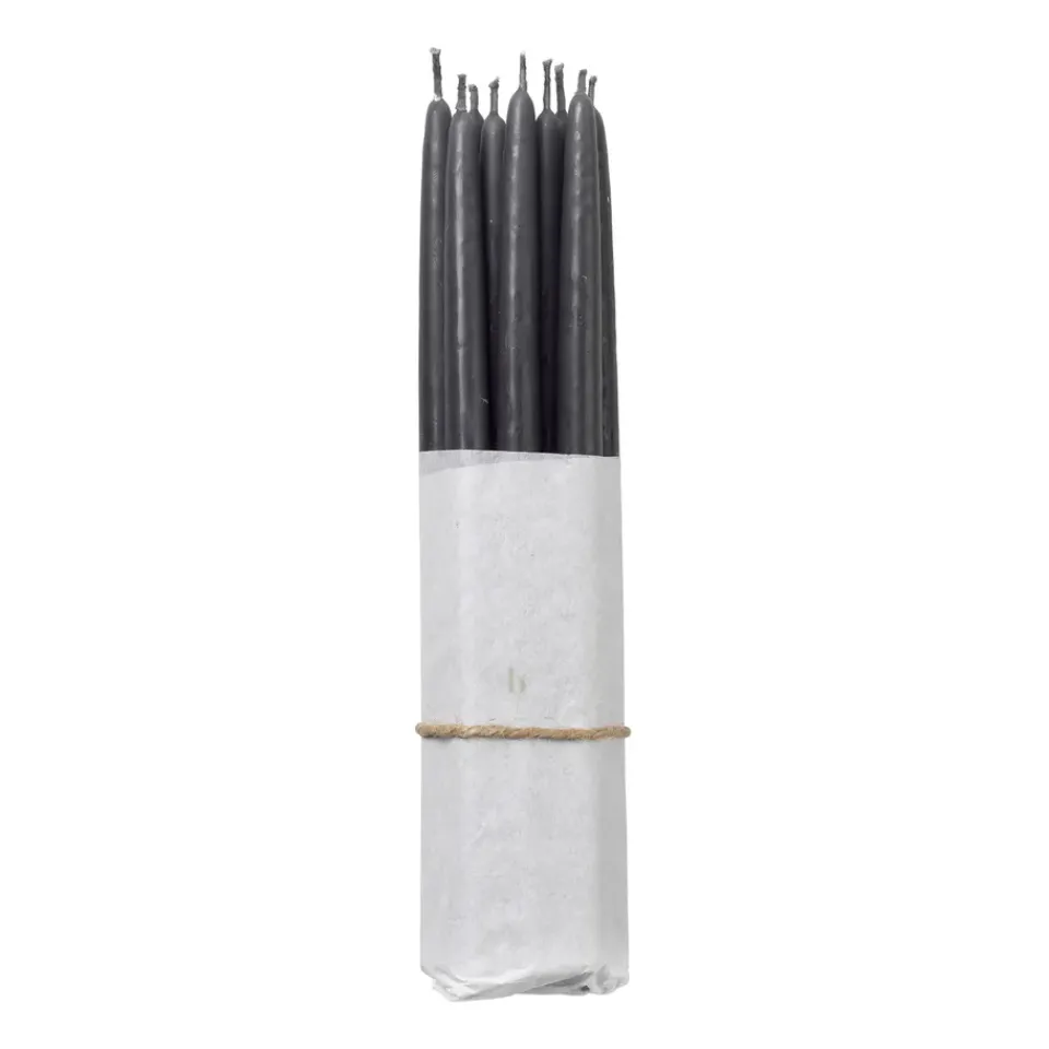 Candles^Broste Copenhagen dipped antique candles 10-pack, Northern dusk Grey