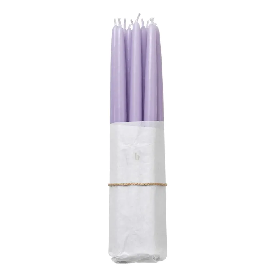 Online Broste Copenhagen dipped antique candles 10-pack, Orchid light Purple