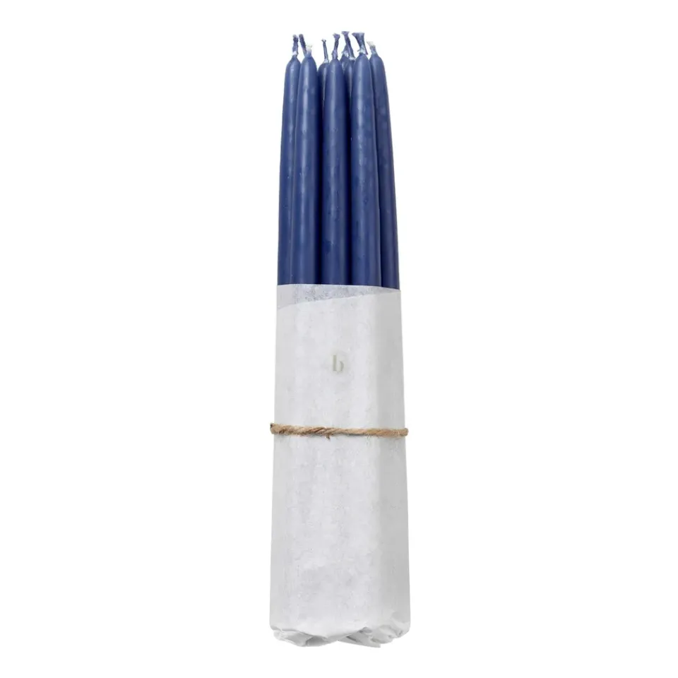 Candles^Broste Copenhagen dipped antique candles 10-pack, Baja Blue