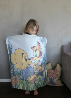 Clearance Ekelund Linneväveri Brumma baby blanket 70x75 cm, Multi