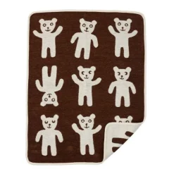 New Klippan Yllefabrik Bruno childrens blanket, Brown