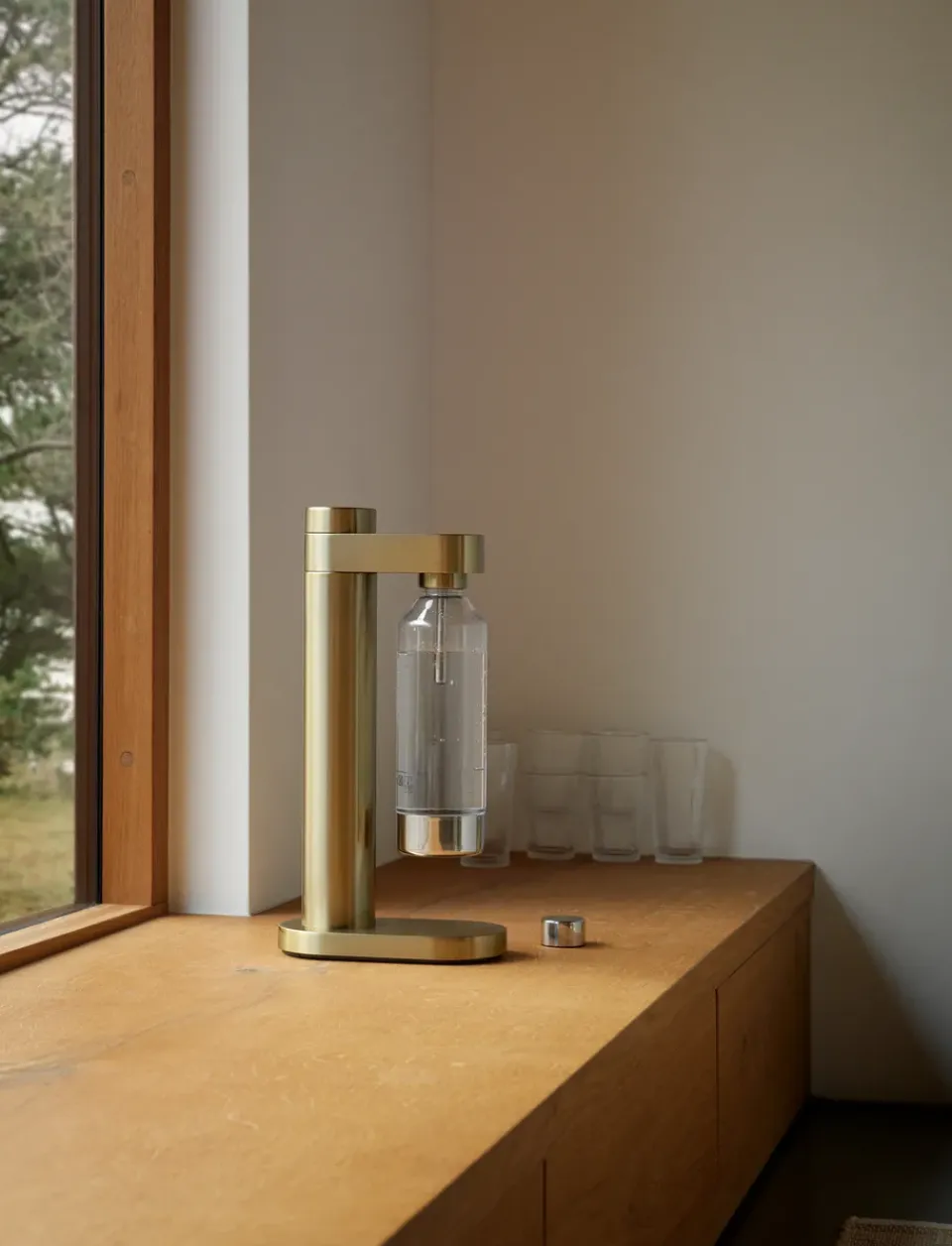 Soda Makers^Stelton Brus carbonator, Brushed Brass Gold-coloured