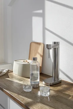 Soda Makers^Stelton Brus carbonator, Steel Silver-coloured