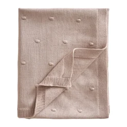 Jack o Juno Bubble knitted baby blanket 80x100 cm, Dusty Pink