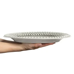 Outlet Mateus Bubbles oval saucer 35 cm, Grey