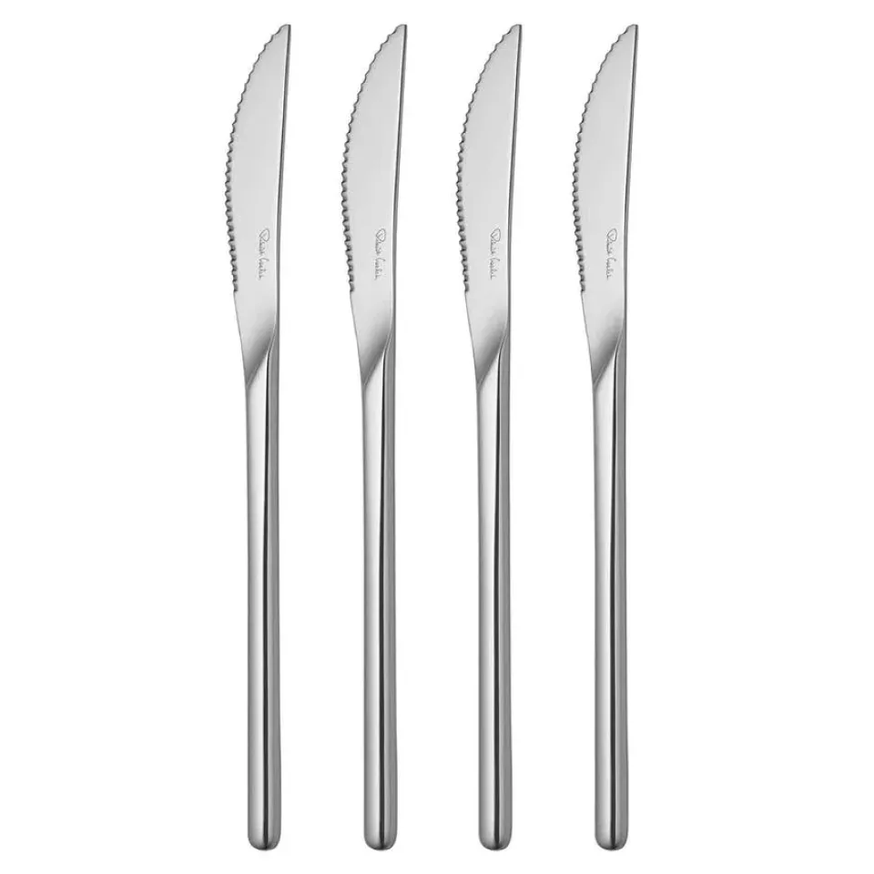 Steak Knives|Table Cutlery^Robert Welch Bud Bright steak knife 4 pieces, Stainless steel Silver-coloured