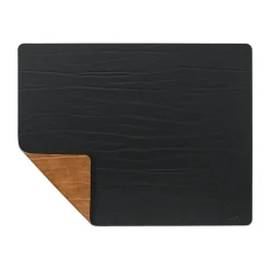 Discount LIND DNA Buffalo placemat reversible square 1 pcs, black-nature BrownBlack