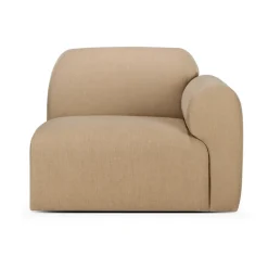 Discount Ethnicraft Bulky modular sofa end unit left armrest, Light sepia Beige