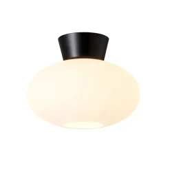 Hot Belid Bullo ceiling lamp opal glass Ø27 cm, matte Black