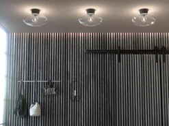 Online Belid Bullo ceiling lamp XL clear glass Ø38 cm, Matte Black