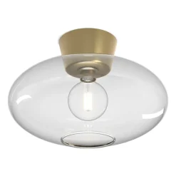 Ceiling Lights^Belid Bullo ceiling lamp XL clear glass Ø38 cm, Brass Gold-coloured