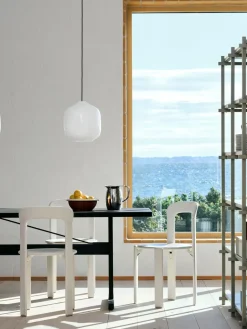 Pendant Lamps^HAY Buoy pendant lamp Ø30 cm, Opal glass-beton grey WhiteGrey