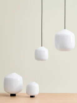 Online HAY Buoy pendant lamp Ø20 cm, Opal glass-beton grey WhiteGrey