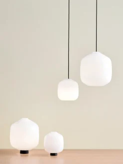 Online HAY Buoy pendant lamp Ø20 cm, Opal glass-beton grey WhiteGrey