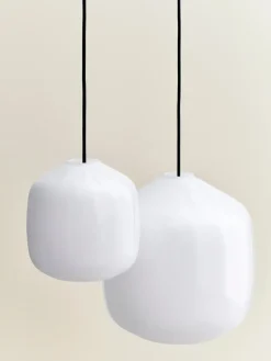 Online HAY Buoy pendant lamp Ø20 cm, Opal glass-beton grey WhiteGrey