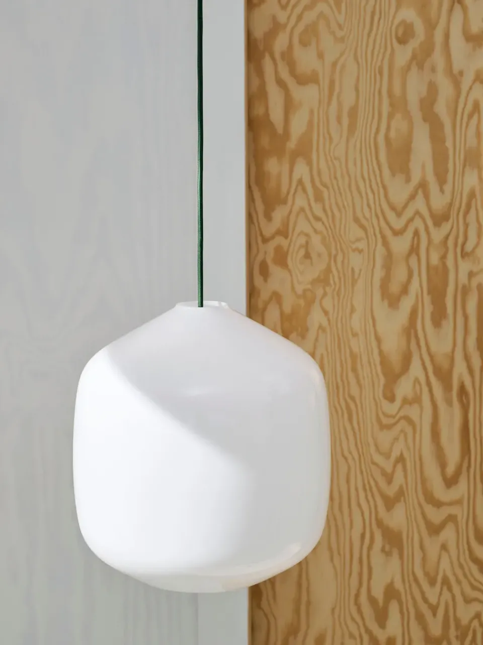 Online HAY Buoy pendant lamp Ø20 cm, Opal glass-beton grey WhiteGrey
