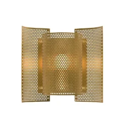 Hot Northern Butterfly wall lamp perforated, Brass Gold-coloured