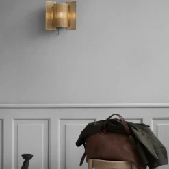 Hot Northern Butterfly wall lamp perforated, Brass Gold-coloured