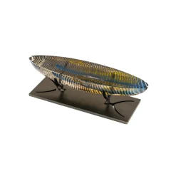 Clearance Kosta Boda BV Caspar Boat Glass sculpture, clear Transparent