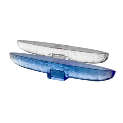 Best Kosta Boda BV Drifter glass sculpture, Blue