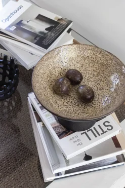 Salad Bowls^Mette Ditmer By Hand bowl on foot Ø31.5x20 cm, Sand Beige
