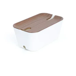 Online Bosign Cable organiser M, Dark wooden details BrownWhite