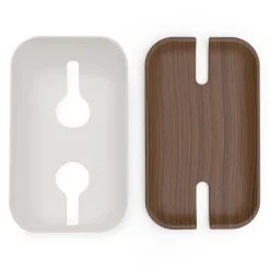 Online Bosign Cable organiser M, Dark wooden details BrownWhite