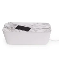 Bosign Cable Organiser XL, marble print GreyWhite