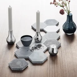 Online Georg Jensen Cafu tealight holder 2-pack, stainless steel GreySilver-coloured